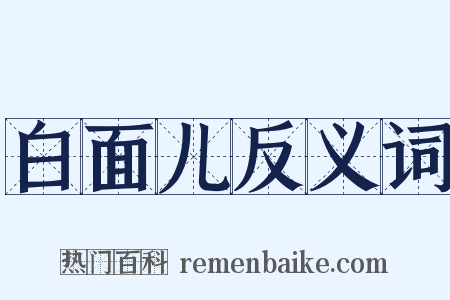 白面儿反义词是什么意思的图片